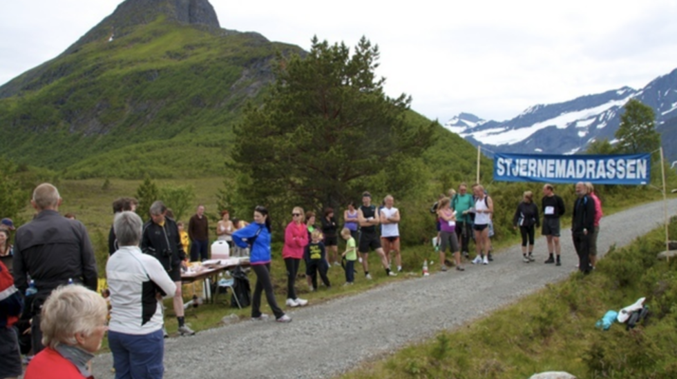 Målområdet. Straumshornet bak. Foto: Arrrangør.