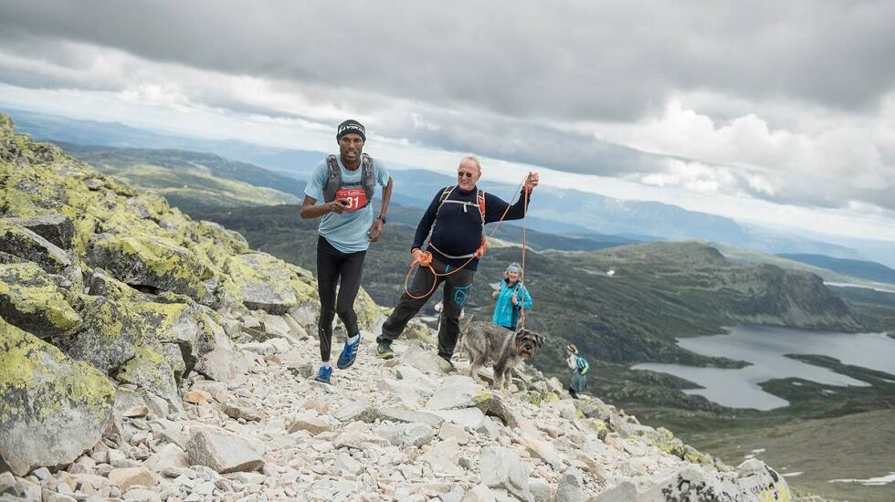 Suverene Weldu Negash Gebretsadik mot mål på den fantastiske tiden 1:24:26. (Foto: Vegard Breie)