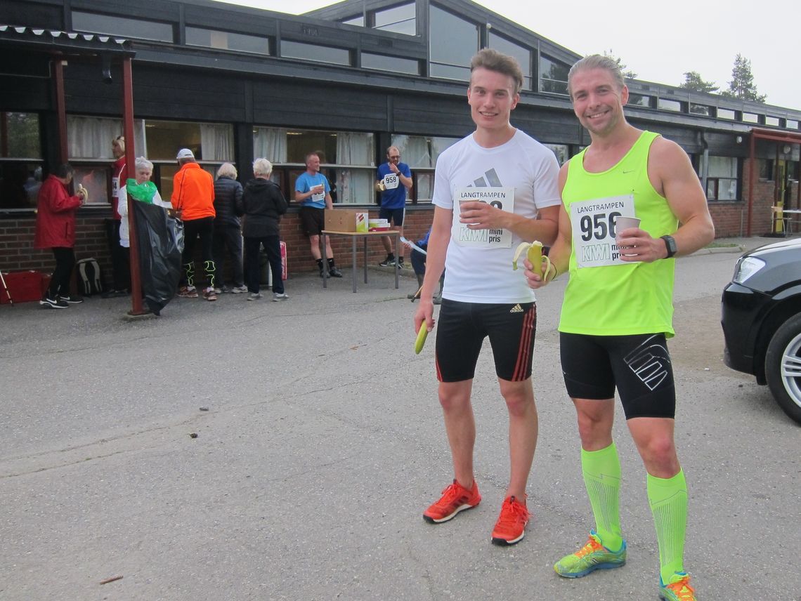 Victor S Synnertveit og Erik Forbord løp fortest i Langtrampens 2. løp. (Foto: Toril Blakkisrud)
