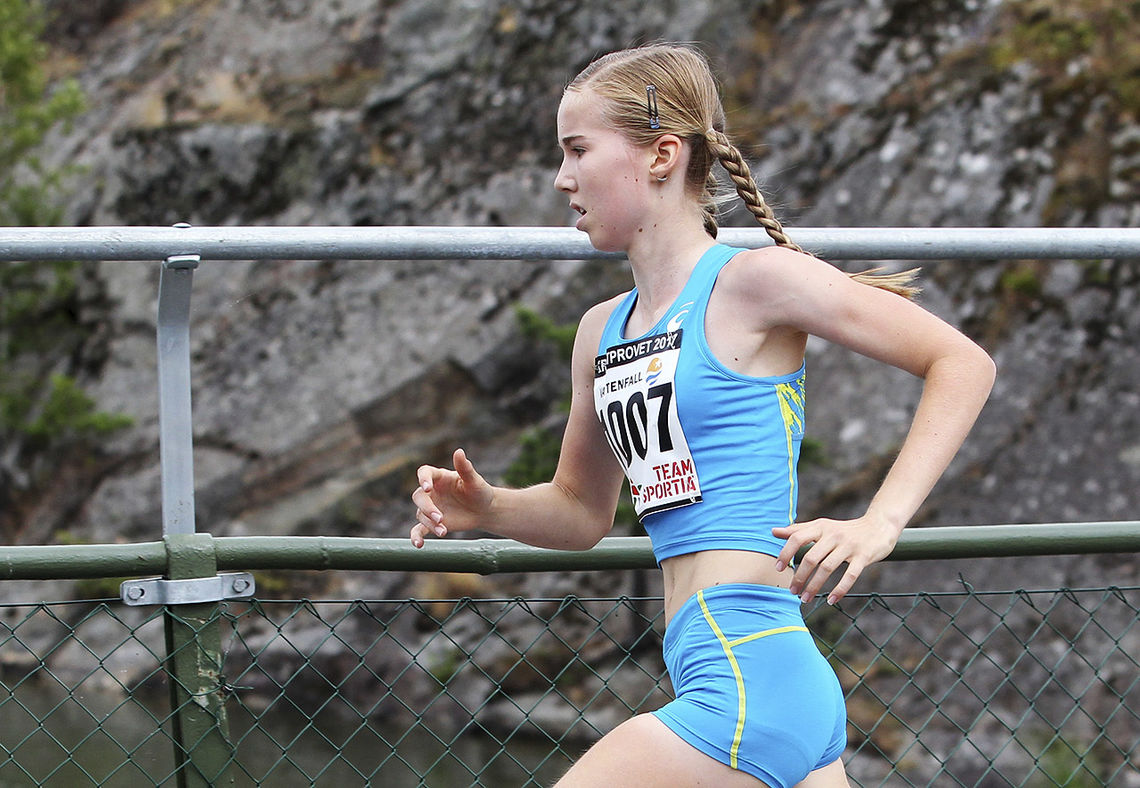 Emma Kirkeberg Mørk er tatt ut på 3000 meteren i U18-EM i friidrett. (Foto: Kjell Vigestad) 