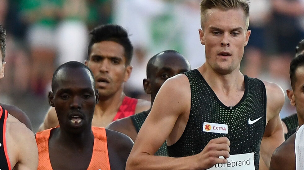 Filip Ingebrigtsen tok kommando og satte norsk rekord på 1 mile innendørs. (Arkivfoto: Bjørn Johannessen)