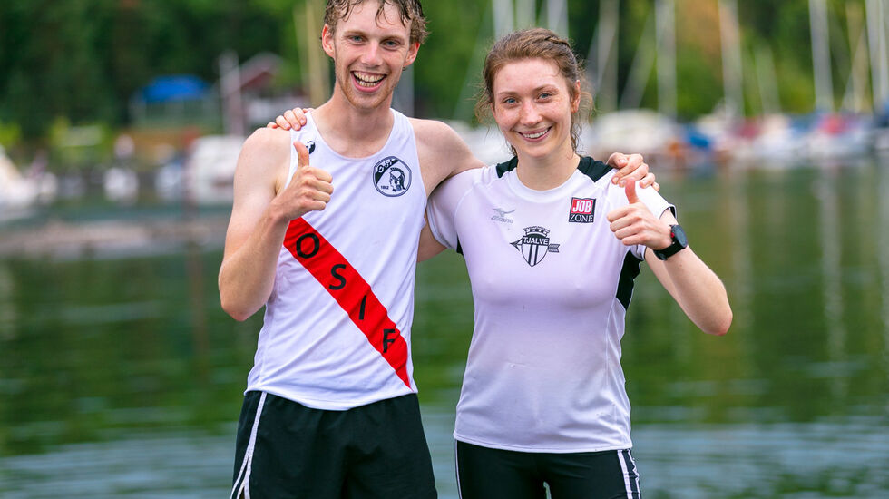 Eivind Tørstad og Mai Watson årets vinnere av Hovedøya Rundt. Foto: Stian S. Møller