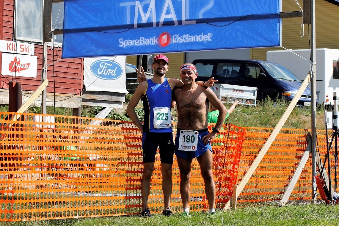 To av løperne som satte internasjonal farge på Kongsvinger Maraton i fjor, Arturas Minikauskas fra Litauen og Martin Mawlodi fra Iran.