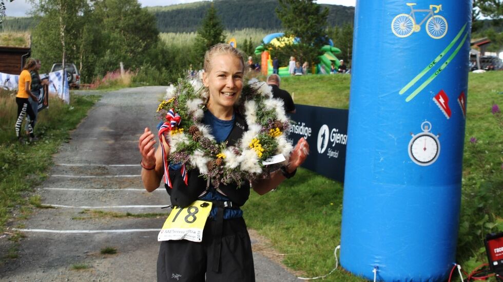 Henriette Brynthe, her etter seieren på NM terrengultra 2018, vant Ultratrippeln og søndagens lengste distanse i Sandsjöbacke Trail. (Foto: Olav Engen)