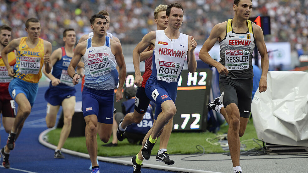Thomas Roth løp offensivt og gikk opp i teten drøye 200 m fra mål. (Foto: Bjørn Johannessen) 