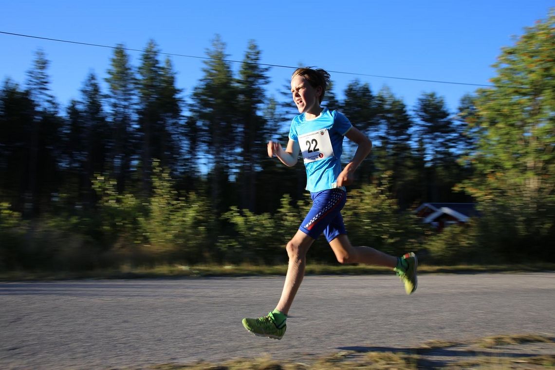 Eivind Duelien Vaaje løp fort i Finnskogløpet allerde for to år siden, men i år gikk det enda tre minutter fortere. (Foto: Lunderseter IL)