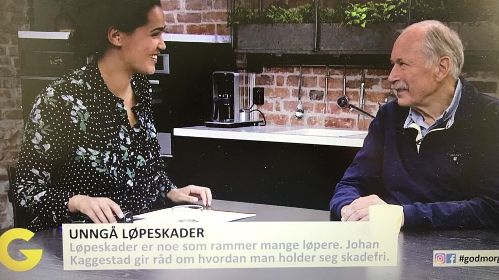 Løpeskader: Johan Kaggestad kom med gode råd om hvordan unngå løpeskader på God Morgen Norge i dag. 
