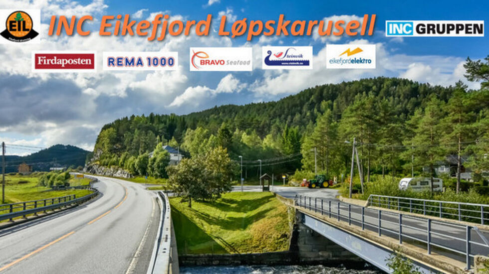 Landeveisløpene i INC Eikefjord løpskarusell arrangeres på Storebru i Sogn og Fjordane - midt i mellom Florø og Førde. (Foto: Ronny Osland)