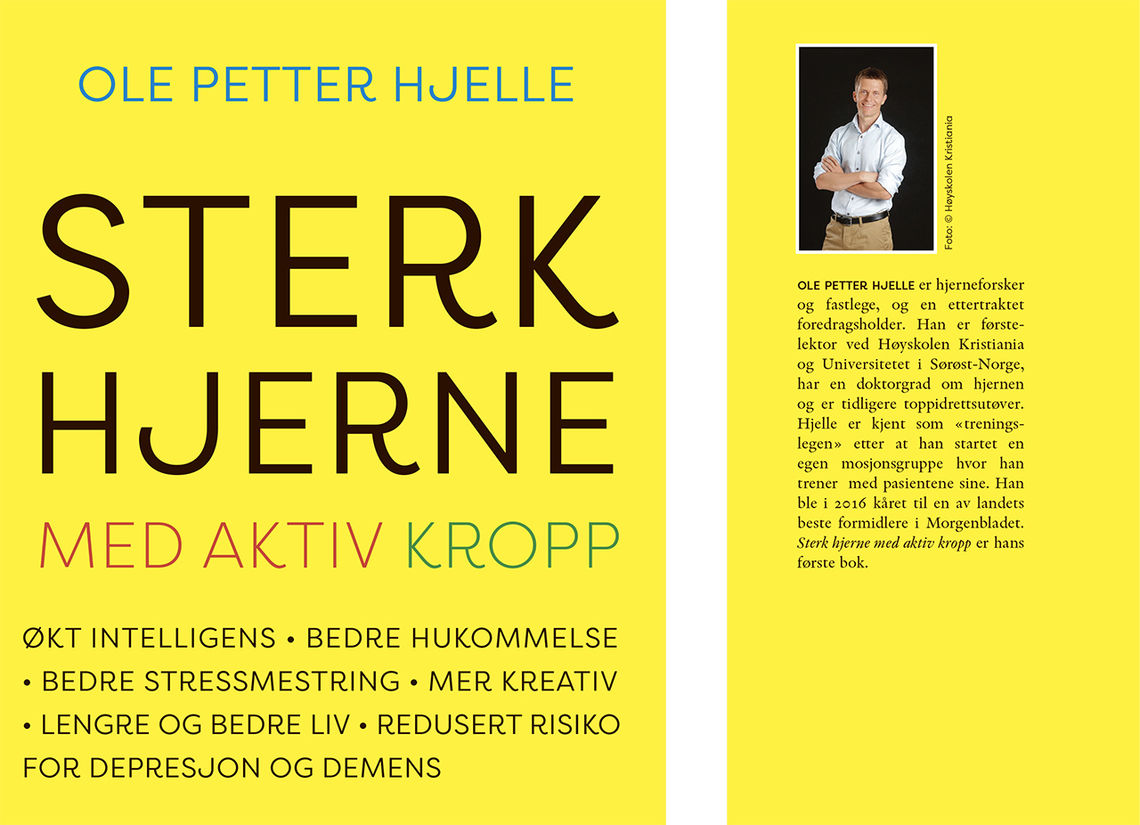 Slik ser den ut, den nye boka som hjerneforsker og maratonløper Ole Petter Hjelle har skrevet.