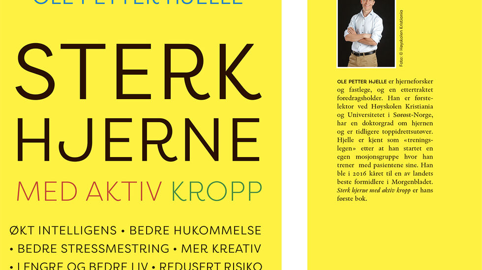 Slik ser den ut, den nye boka som hjerneforsker og maratonløper Ole Petter Hjelle har skrevet.