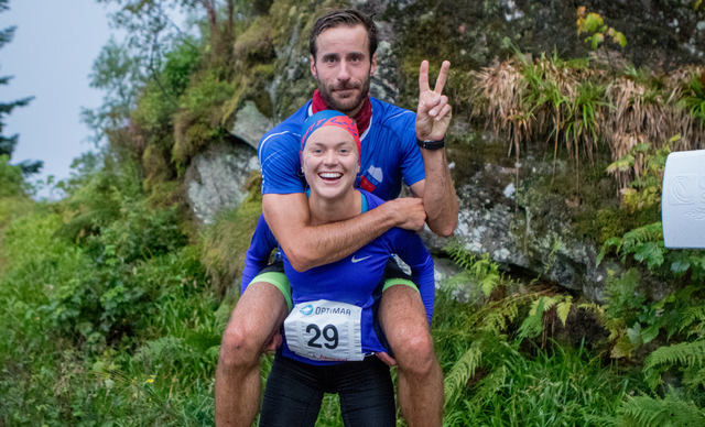 Seier til Ingrid Festø og Marcus Megrund på Blodslitet i Ålesund, i år som i fjor. Foto: Martin Hauge-Nilsen