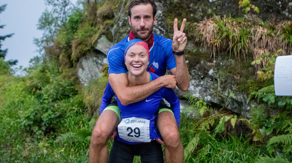 Seier til Ingrid Festø og Marcus Megrund på Blodslitet i Ålesund, i år som i fjor. Foto: Martin Hauge-Nilsen