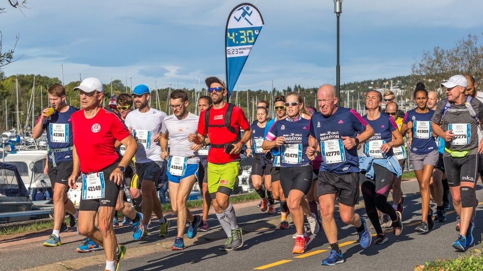 4.30-pulje i Oslo Maraton. (Foto: Ole Arne Schlytter)
