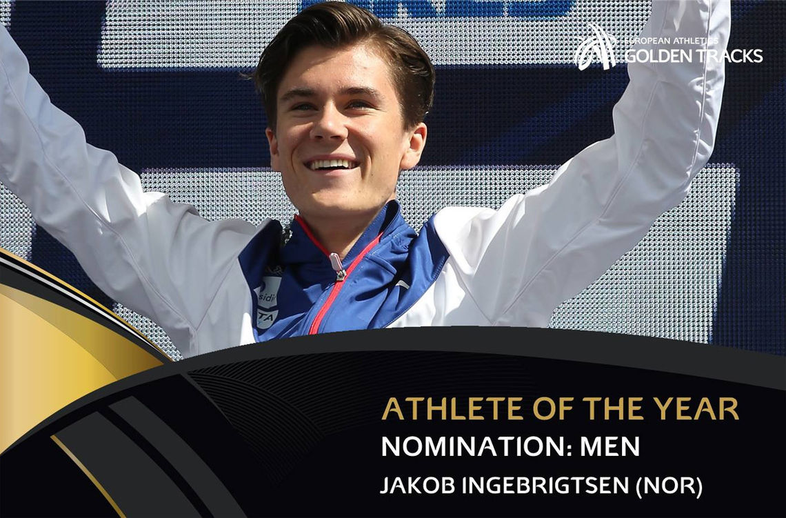 Etter EM-gull på både 1500 og 5000 m er en Jakob Ingebrigtsen en kandidat til å bli årets europeiske friidrettsutøver. (Foto: Det europeiske friidrettsforbundet)