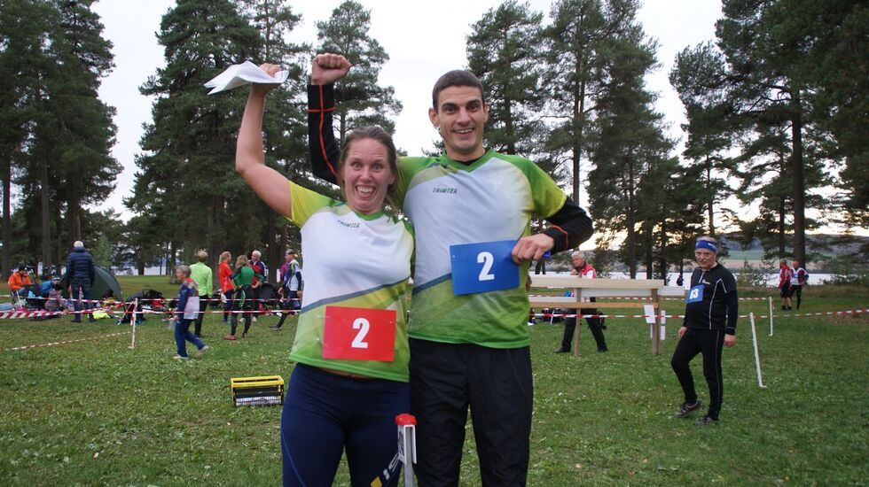 Sofie Johansson og Andreas Meyer ble vinnere av parstafetten med 3 etapper hver.