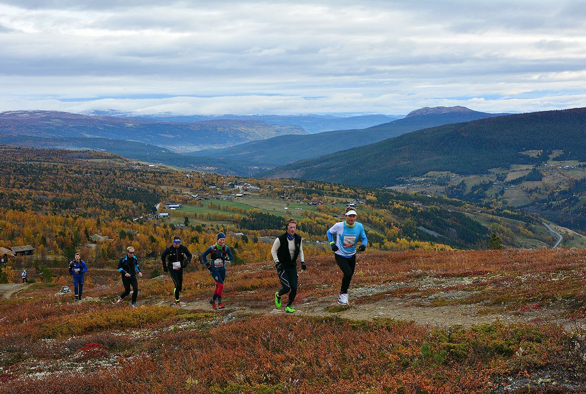 201 påmeldte totalt i årets utgave av Skåbu Fjellmaraton var en økning på ca 25% fra i fjor. (Foto: Anne Mari Lo)