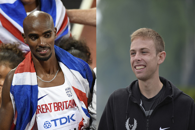 I banekarrieren måtte Galen Rupp (til høyre) stort sett se opp til Mo Farah som var hakket bedre. Nå møtes de til dyst som maratonløpere. (Foto: Bjørn Johannessen)