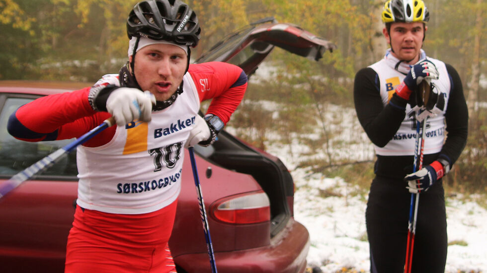 De to beste, Marius Osvold (til v.) og Ola Snellingen, etter endt økt. (Foto: Martin Sagen)