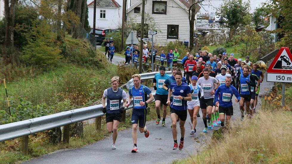 Feltet snaue 150 meter etter start. Foto Arrangøren.