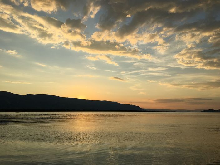 Solnedgang i Porsangerfjorden