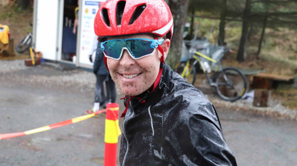 Trond Skaale syklet på vinnerlaget Team Skaale. Tidligere var Trond en habil løper og har ned mot 35 minutter på mila. Skader gjorde at han måtte velge bort løpinga og satse på sykkel. Foto: Dalane Tidende.