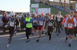 Fra starten på halvmaraton i 2015. Foto : Inger Johanne Klokset