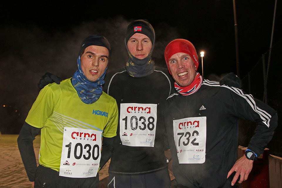 De tre beste menn i Frikarusellens 2. løp: Sondre Dingsør, Sindre Solbakken Omvik og Øyvind Loftås.