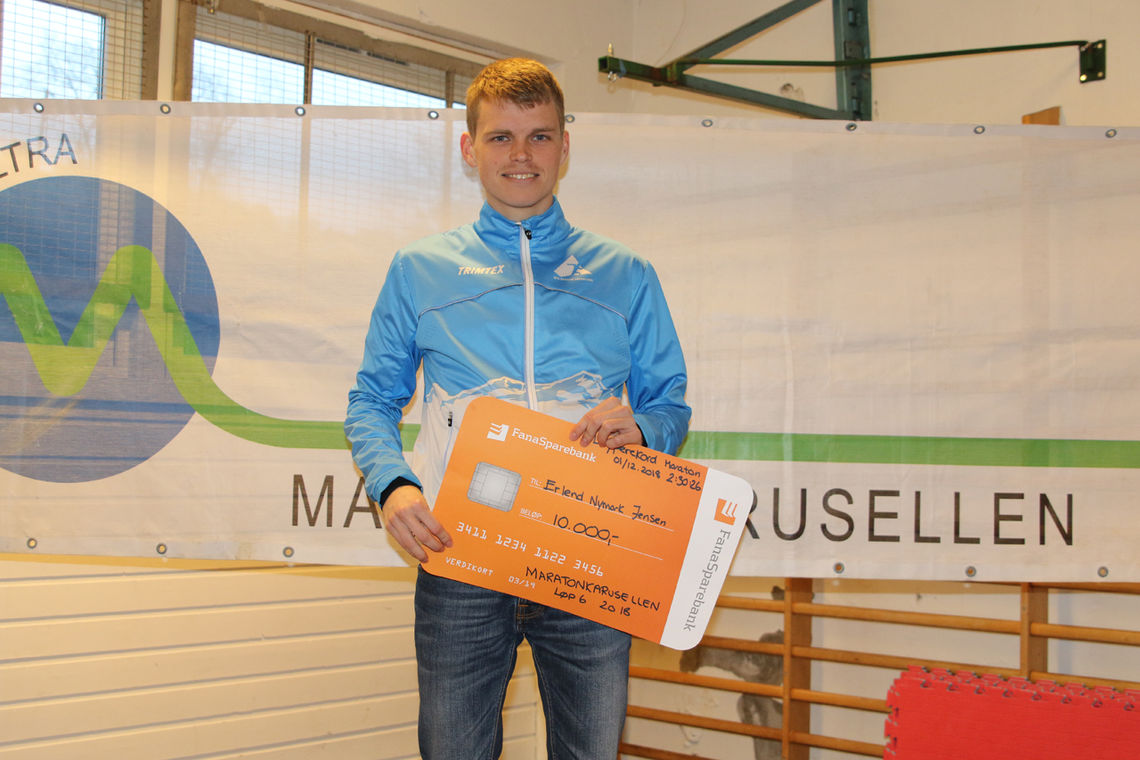 Erlend Nymark Jensen satte rekord i Maratonkarusellen
