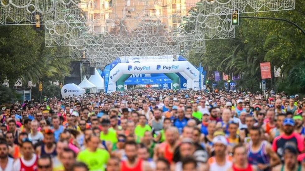 Fra starten av årets Malaga Maraton (Arrangørfoto).