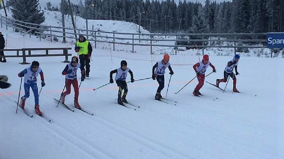 Fra A-finalen i G11 på Budor lørdag. (Arrangørfoto)
