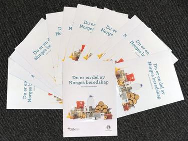 Bilder av brosjyre egenberedskap fra dsb