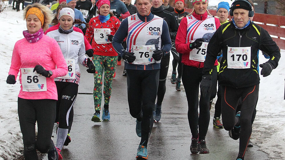 Fra starten på Kondis' Nyttårsløp 2018. Foto: Kjell Vigestad