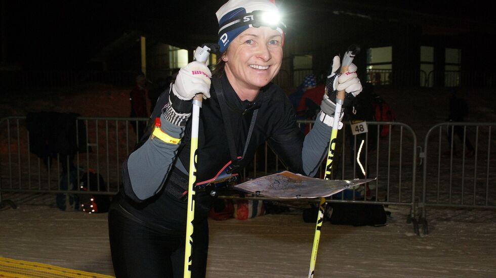 Veteranen Stine Olsen Kirkevik, Hamar OK tok 4. plassen i Nattsprinten i D21. (Foto: Stein Arne Negård)