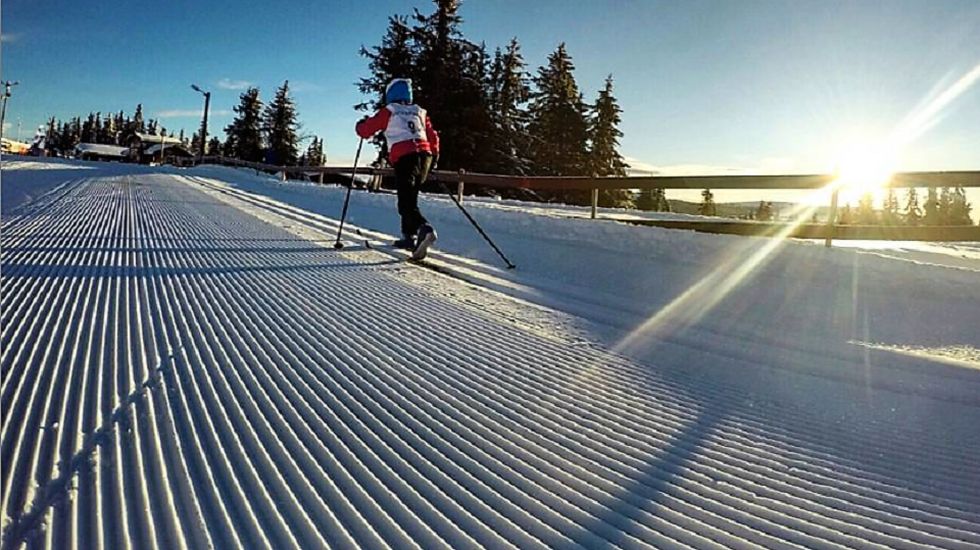 Fra oppløpet i Moelvenrennet i sol i 2017 (Foto: Gunnar Haanshus)
