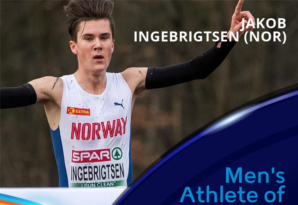 Jakob Ingebrigtsen gikk helt til topps i kåringen av månedens beste friidrettsutøver i desember. (Foto: Det europeiske friidrettsforbundet) 