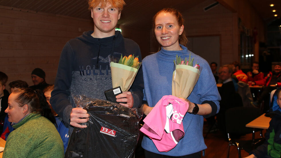 Totalvinnerne Mats Hauge og Lina Rivedal