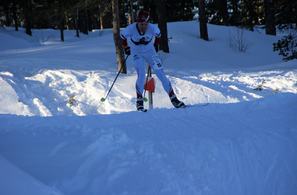 Lars Hol Moholdt på siste post under søndagens Norgescup. (Foto: Stein Arne Negård)