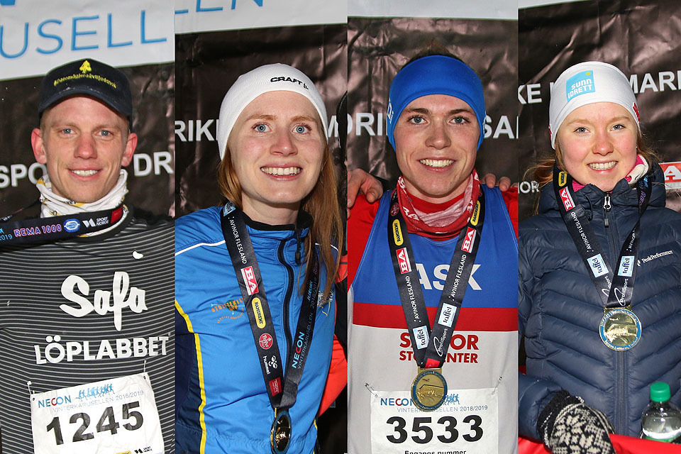 Joel Dyrhovden, Lina Rivedal, Marius Garmann Sørli og Adele Henriksen var alle suverene vinnere i Vinterkarusellens 5 løp.