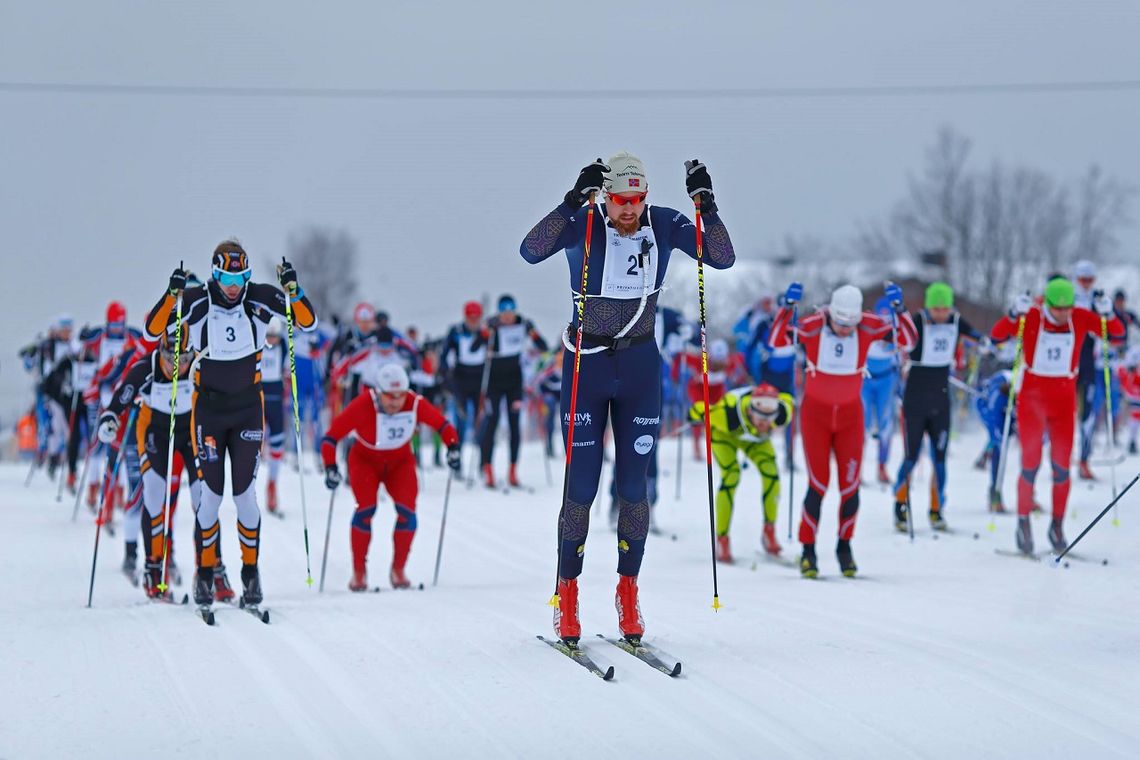 Runar Skaug Mathisen stiller til start for å forsvare seieren i lørdagens utgave av Trysil Skimaraton. (Foto: Sven Alexandersson)