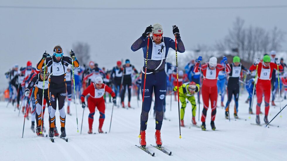 Runar Skaug Mathisen stiller til start for å forsvare seieren i lørdagens utgave av Trysil Skimaraton. (Foto: Sven Alexandersson)