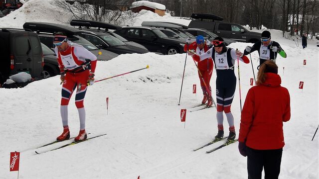 Spurtoppgjør om noen av de fremste plassene i fjorårets Trysil Skimaraton, Hedmarks største turrenn. (Foto: Sigurd Westgård)