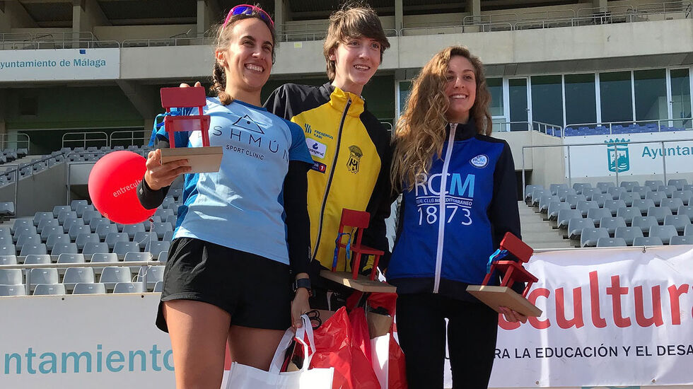 Tessa Frenay til topps i Malaga. Foto: Privat