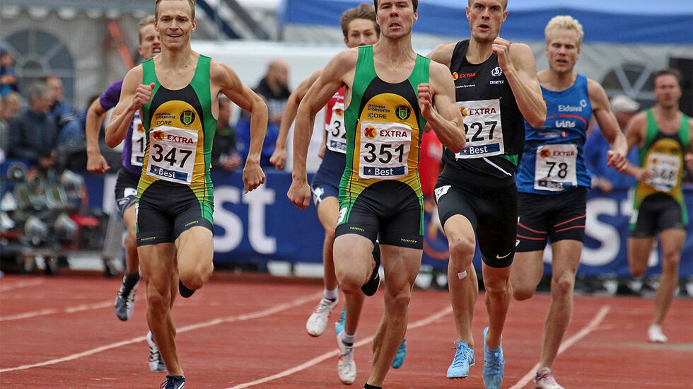Markus Einan (til venstre) og Thomas Roth (midten) er tatt ut på 800 m, mens Filip Ingebrigtsen tenker å løpe både 1500 og 3000 m. (Foto: Arne Dag Myking)