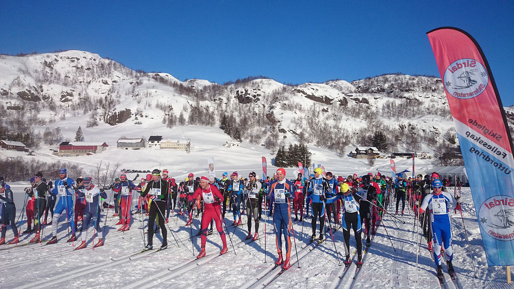 Sirdal Skimaraton, startsletten. Foto: Arrangør