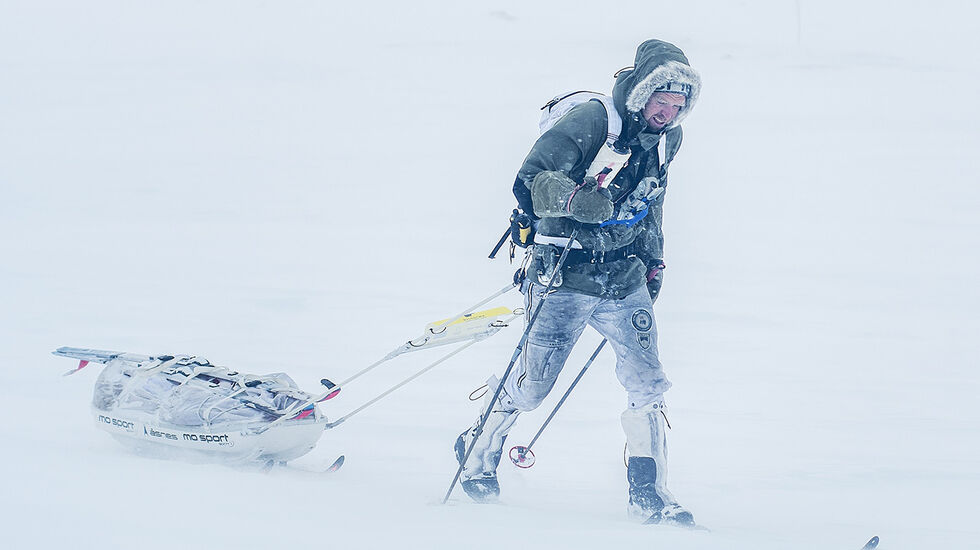 Det ble krevende forhold i den 10. utgaven av Åsnes Expedition Amundsen. (Foto: Kai-Otto Melau/Xtremeidfjord)