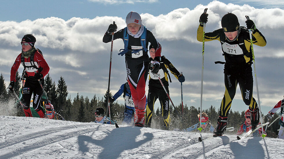 Framleis er det mange unge som har stor glede av å gå på ski, som her under Barnebirken. (Foto: Finn Olsen) 
