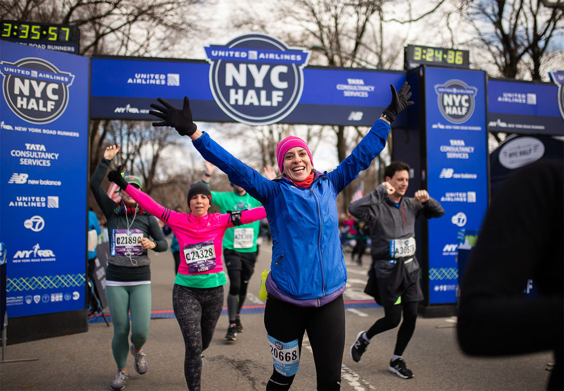 Kvinnene utgjorde et lite flertall i årets utgave av New York City Halvmaraton. (Foto: arrangøren) 