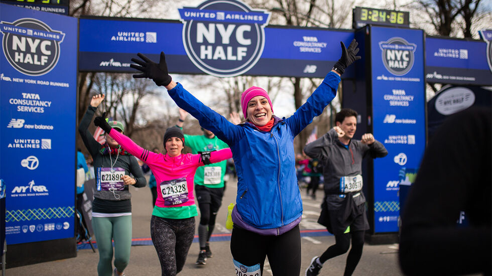 Kvinnene utgjorde et lite flertall i årets utgave av New York City Halvmaraton. (Foto: arrangøren)