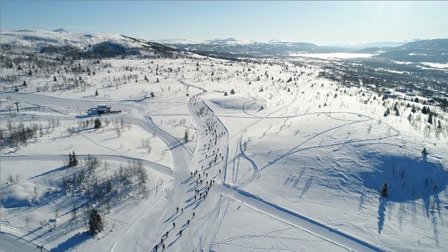 ValdresMarsjen går i mye flott åpent terreng. Bildet er fra fjorårets renn. (Arrangørfoto)