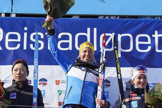 Fra venstre Masako Oshida, Astrid Øyre Slind og Anna Svendsen. Foto: Magnus Östh (Wsportsmedia).